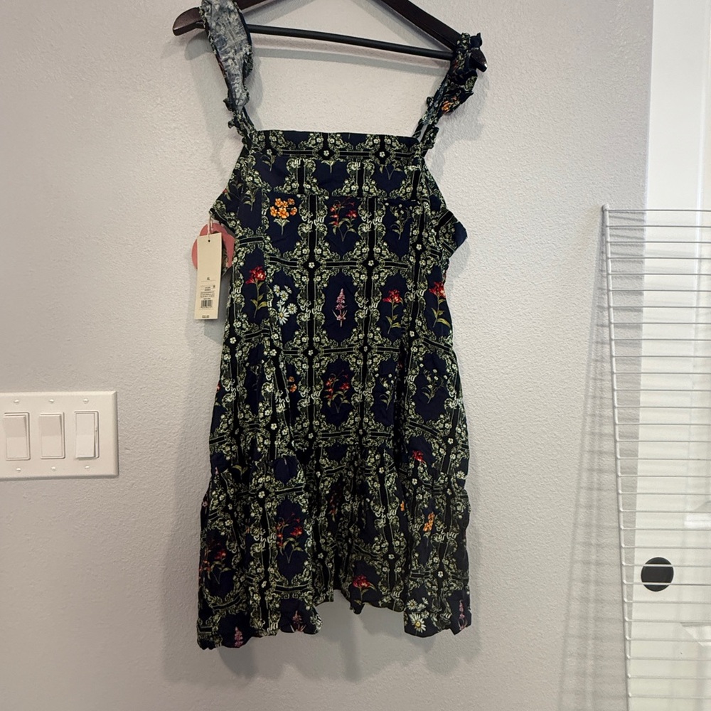 Agua Bendita Navy Floral Mini Dress - Picture 6 of 10